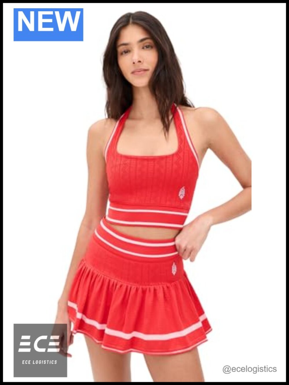 Mid-Weight Stretch Technical Weave Racerback Skirt Set
